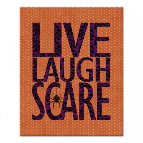 Live Laugh Scare 16x20 Canvas Wall Art