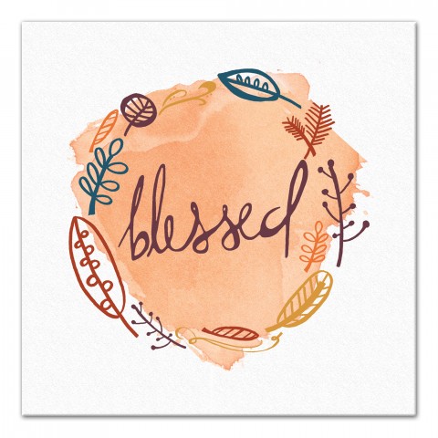 Autumn Blessings 16x16 Canvas Wall Art