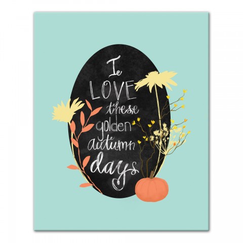 Golden Autumn 16x20 Canvas Wall Art