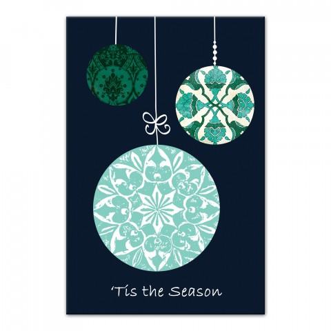 Contemporary Christmas Ornaments 16x24 Canvas Wall Art