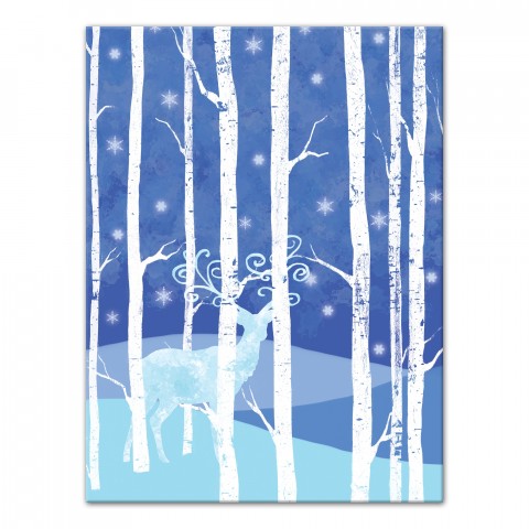 Magical Winter Night 18x24 Canvas Wall Art