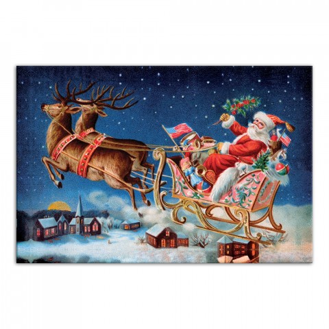 Santa's Sleigh 36x24 Canvas Wall Art