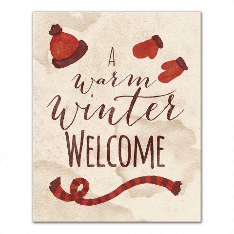 A Warm Winter Welcome 16x20 Canvas Wall Art