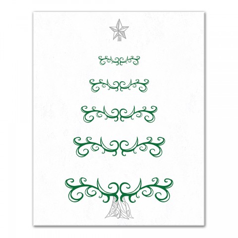 Elegant Christmas Tree 16x20 Canvas Wall Art