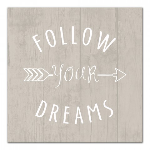 Follow Your Dreams Arrow 12x12 Canvas Wall Art