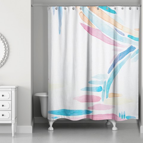 Colorful Brush 71x74 Shower Curtain