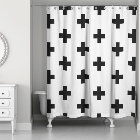 Swiss Cross 71x74 Shower Curtain