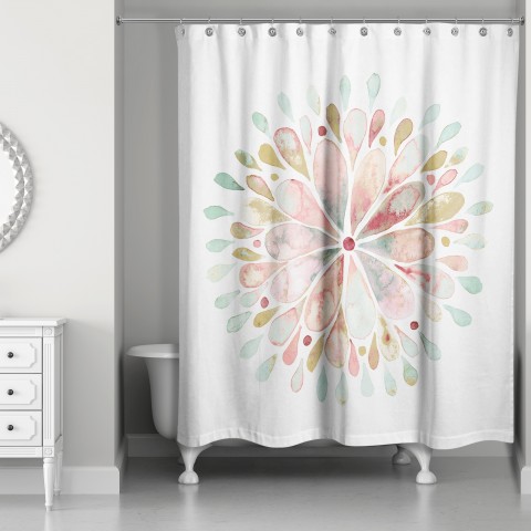 Watercolor Sun 71x74 Shower Curtain