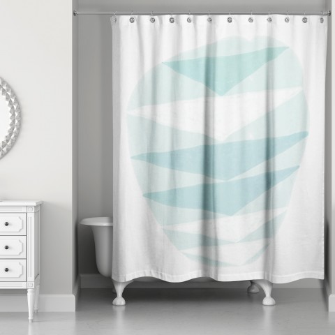 Triangle Doodle 71x74 Shower Curtain