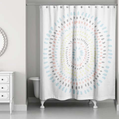 Tribal Circle 71x74 Shower Curtain