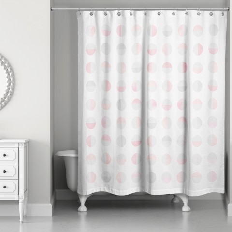 Watercolor Semi-Circles 71x74 Shower Curtain
