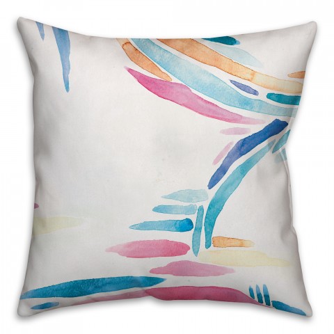 Colorful Brush 16x16 Throw Pillow