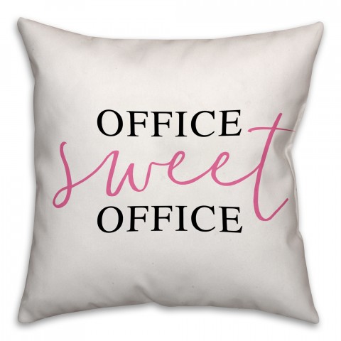 Office Sweet Office 16x16 Throw Pillow