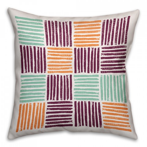 Square Lines 16x16 Throw Pillow