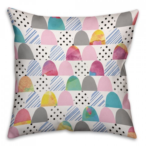 Watercolor Scales 16x16 Throw Pillow