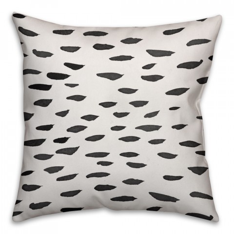 Grey Paint Dab 16x16 Throw Pillow