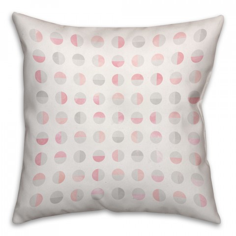 Watercolor Semi-Circles 16x16 Throw Pillow
