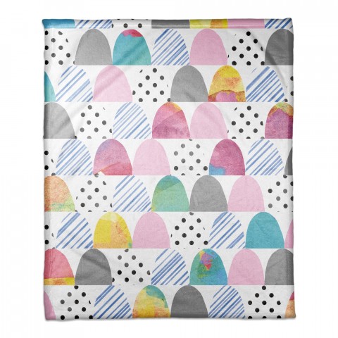 Watercolor Scales Throw Blanket