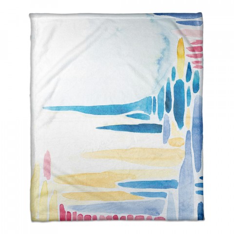 Watercolor Dash Throw Blanket