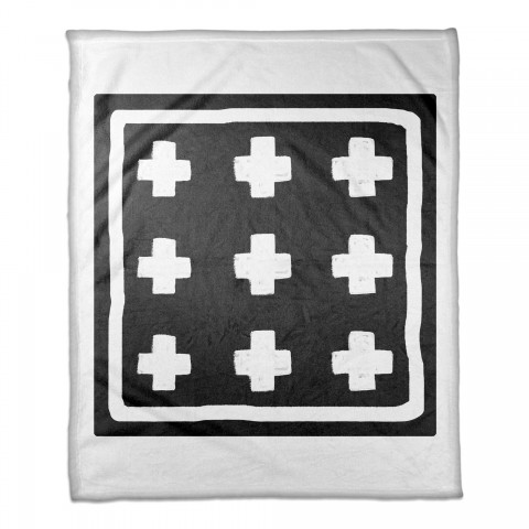 Swiss Cross Block 50x60 Throw Blanket