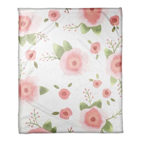 Light Pink Watercolor  Throw Blanket