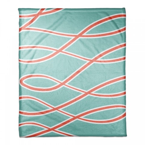 Coral Swirl Throw Blanket