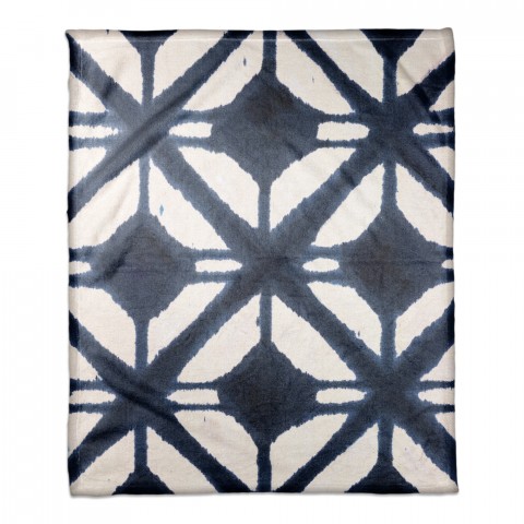 Navy Ink Splot Throw Blanket
