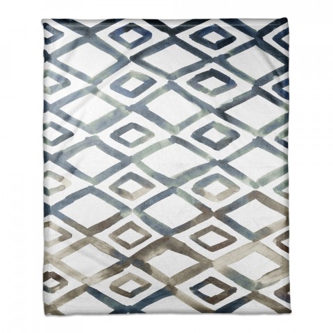 Watercolor Diamonds Throw Blanket