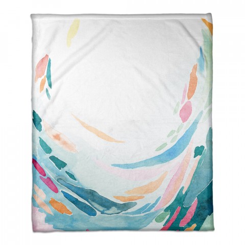 Colorful Swoops Throw Blanket
