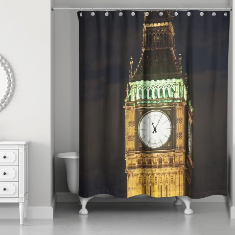 London Lights 71x74 Shower Curtain