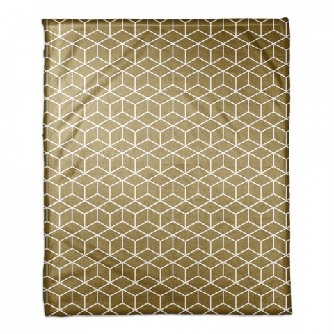 Golden Squares 50x60 Throw Blanket