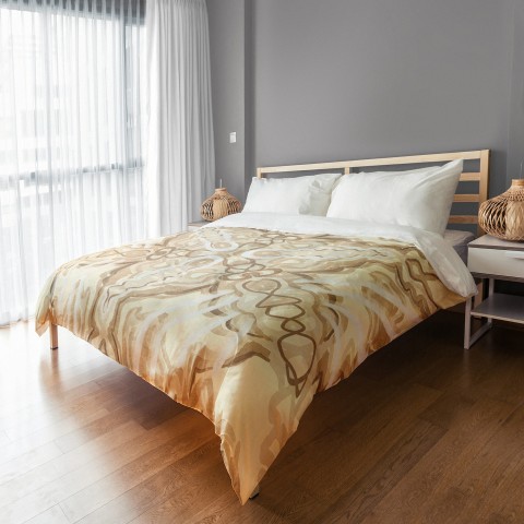 Neutral Kaleidoscope Twin Duvet Cover