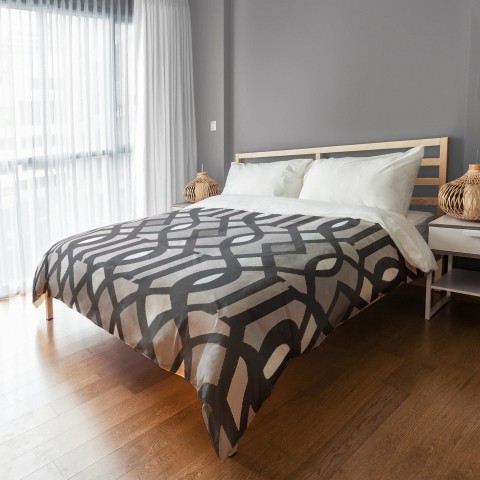Grey Ikat Kirkwood Duvet Cover