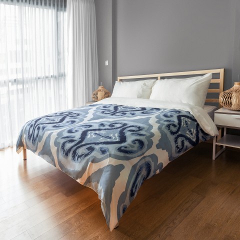 Navy Watercolor Duvet Cover