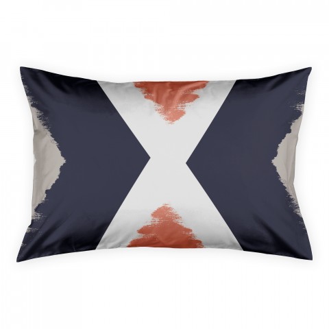 Navy Blush Chevron Sham
