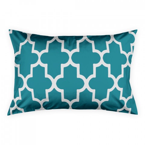 Aqua Quatrefoil Sham