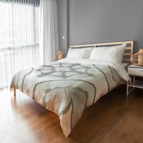 Textured Medallion III Duvet Cover