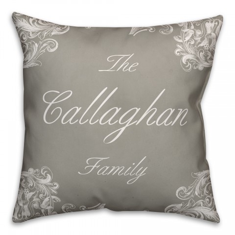 Brown Lace 18x18 Personalized Throw Pillow