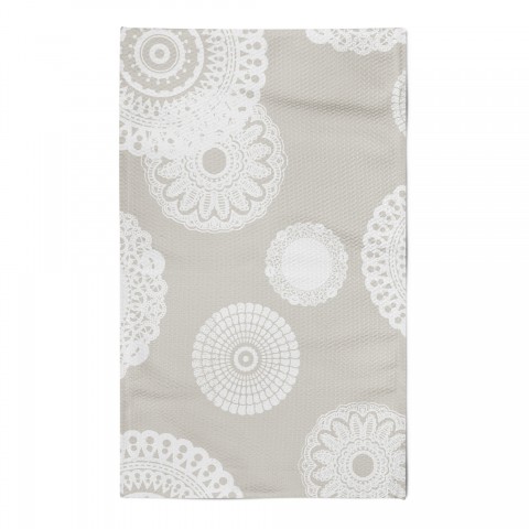 Beige Doilies 3x5 Area Rug