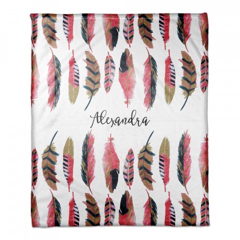 Wild Feather 50x60 Personalized Throw Blanket