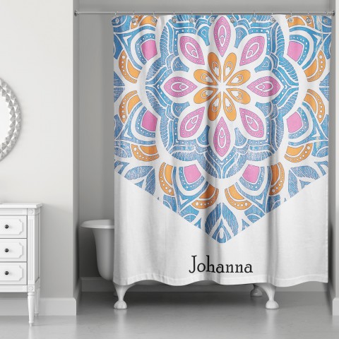 Mad About Mandalas 71x74 Personalized Shower Curtain