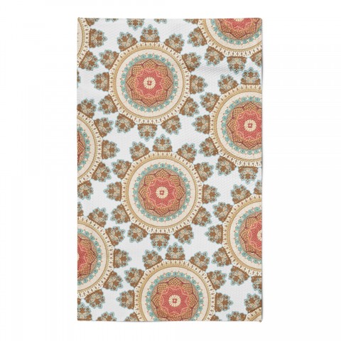Orange Mandala 3x5 Area Rug