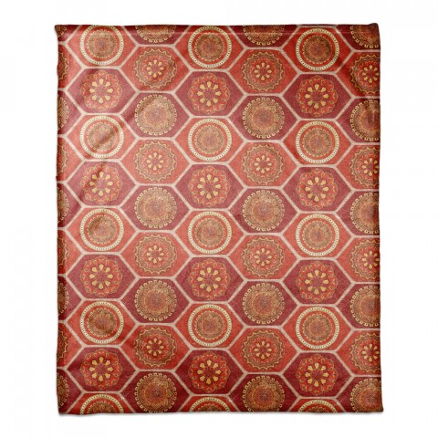 Boho Orange 50x60 Throw Blanket