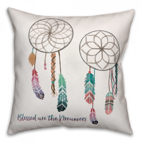 Blessed Are the Dreamers 18x18 Faux Suede Throw Pillow