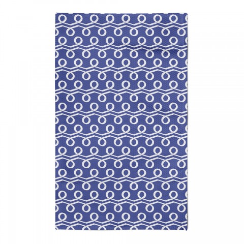 Preppy Navy Swirl 3x5 Area Rug