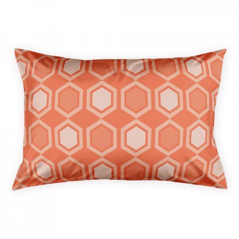 Preppy Orange Hexagon Sham