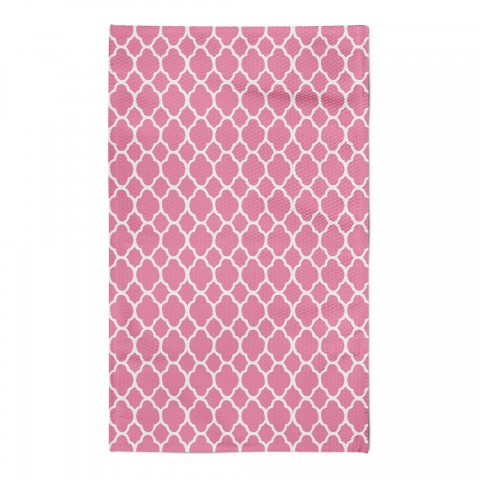 Preppy Pink Quatrefoil 3x5 Area Rug