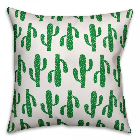 Preppy Cacti Friends Throw Pillow