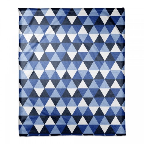 Preppy Blue Triangles 50x60 Throw Blanket