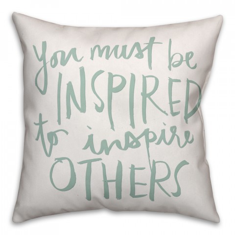 Inspire Others 18x18 Faux Suede Throw Pillow